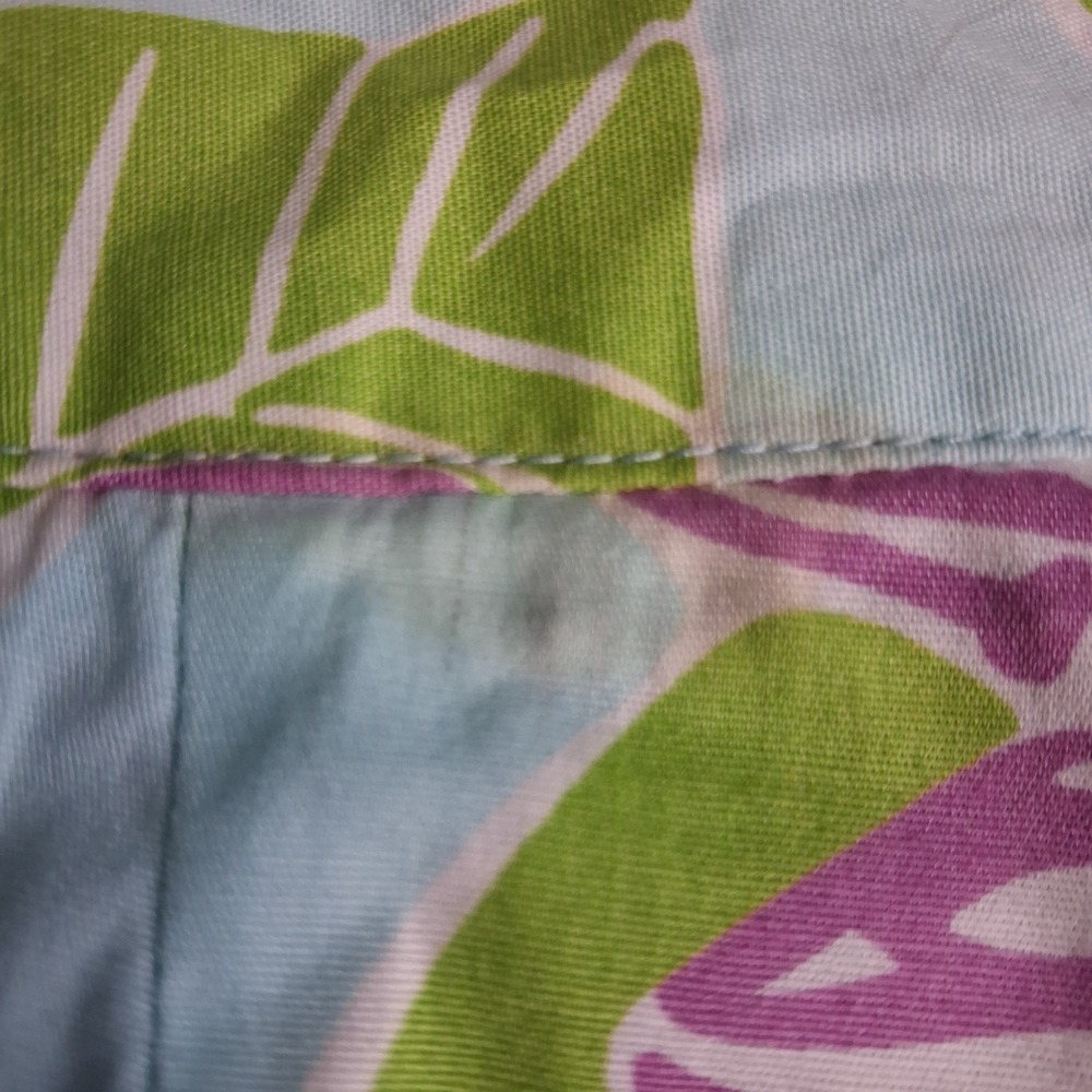Lilly Pulitzer Floral Wide Leg Stretch Pants Blue Purple Green Tropical Resort 4 - Picture 4 of 16